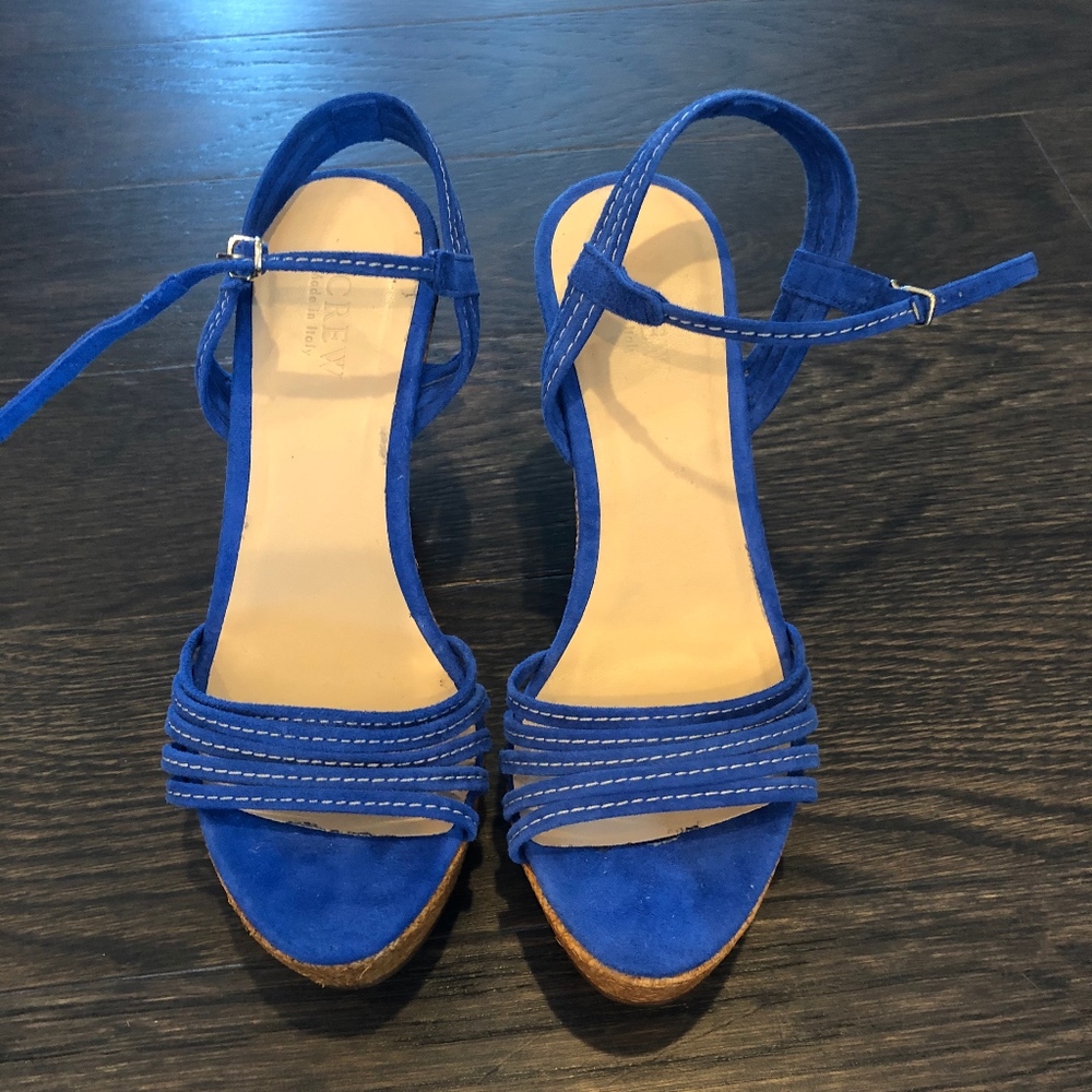 J. Crew Bette Suede Platform Wedges
